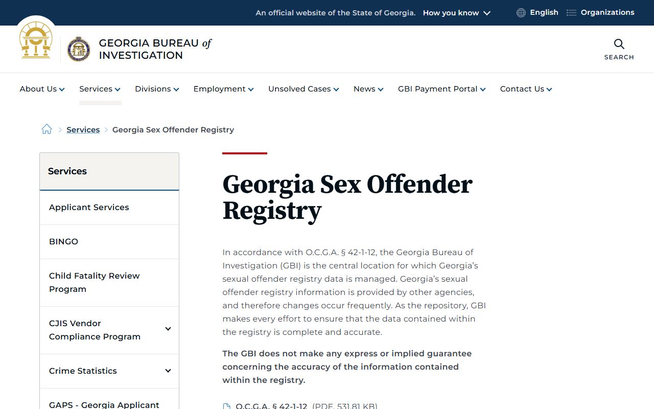 Butts County arrest records Georgia sex offender registry distinction