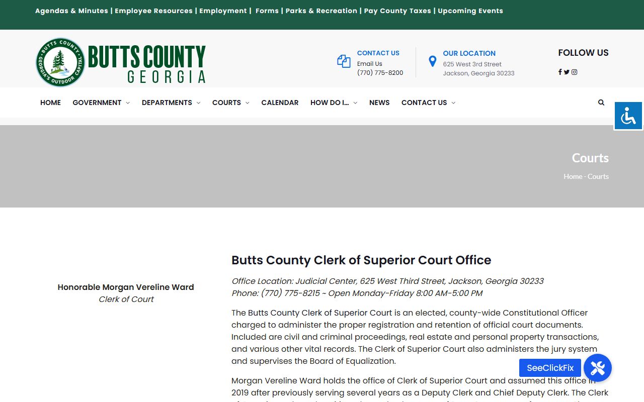 Butts County court records official county courts page